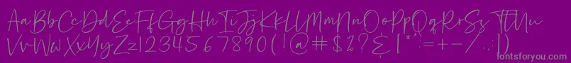 Hastage Font – Gray Fonts on Purple Background