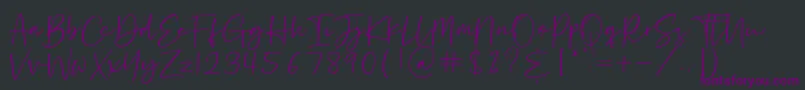 Hastage Font – Purple Fonts on Black Background