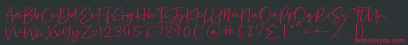 Hastage Font – Red Fonts on Black Background