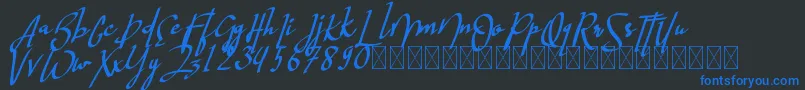 hastagrampersonal Font – Blue Fonts on Black Background