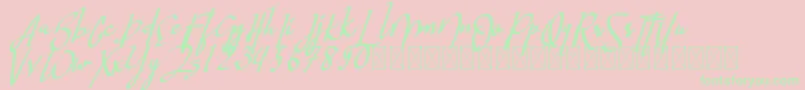 hastagrampersonal Font – Green Fonts on Pink Background