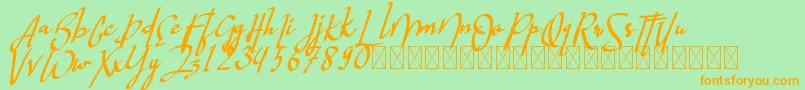 fuente hastagrampersonal – Fuentes Naranjas Sobre Fondo Verde