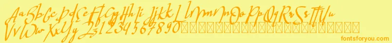 hastagrampersonal Font – Orange Fonts on Yellow Background