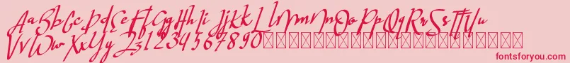 hastagrampersonal Font – Red Fonts on Pink Background