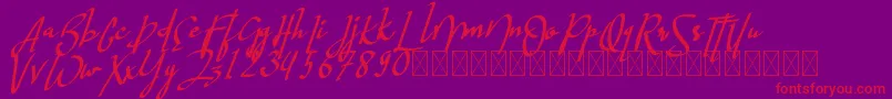 hastagrampersonal Font – Red Fonts on Purple Background