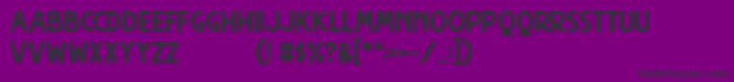 Hasthon-Schriftart – Schwarze Schriften auf violettem Hintergrund