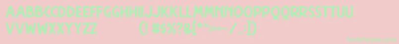 Hasthon Font – Green Fonts on Pink Background