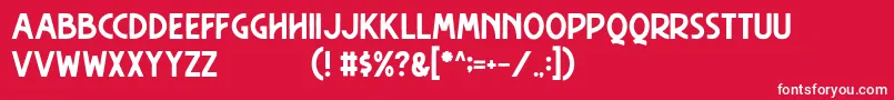 Hasthon Font – White Fonts on Red Background