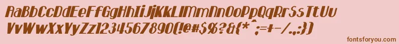 Hastings Italic Font – Brown Fonts on Pink Background