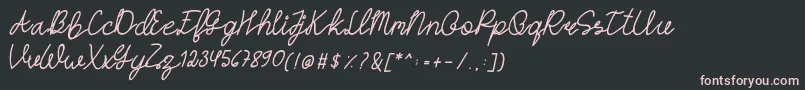 HASTONScript Font – Pink Fonts on Black Background