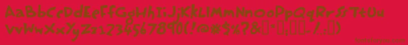 Police HASTP    – polices brunes sur fond rouge