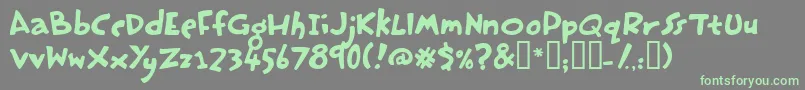 HASTP    Font – Green Fonts on Gray Background