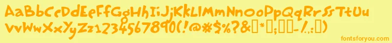 HASTP    Font – Orange Fonts on Yellow Background