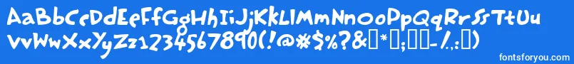 HASTP    Font – White Fonts on Blue Background