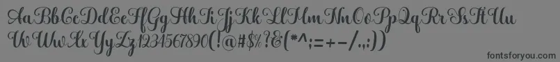 Hatachi Font – Black Fonts on Gray Background