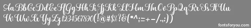 Hatachi Font – White Fonts on Gray Background