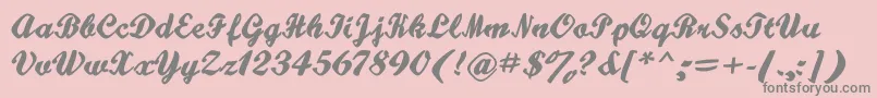 Hatteries Font – Gray Fonts on Pink Background