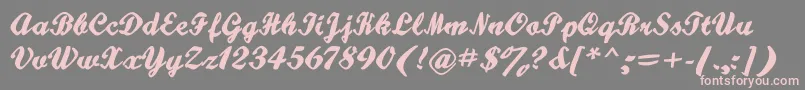 Hatteries Font – Pink Fonts on Gray Background