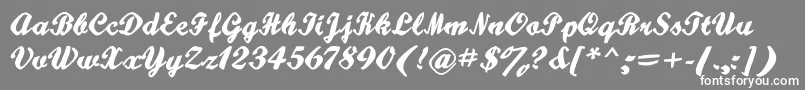 フォントHatteries – 灰色の背景に白い文字