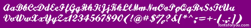 Hatteries Font – White Fonts on Purple Background