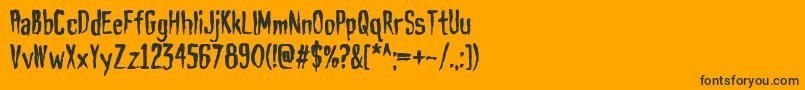 HauntAOE Font – Black Fonts on Orange Background