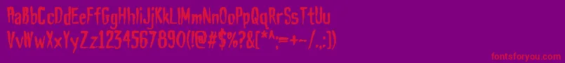 HauntAOE Font – Red Fonts on Purple Background