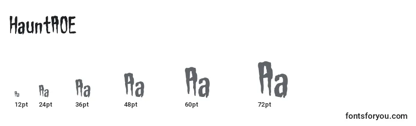 Größen der Schriftart HauntAOE (129154)