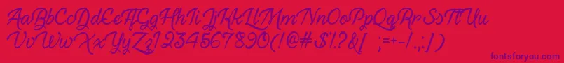 Haunted Eyes   Font – Purple Fonts on Red Background