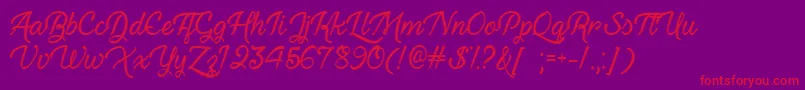 Haunted Eyes   Font – Red Fonts on Purple Background