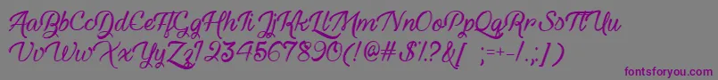 Haunted Eyes   Font – Purple Fonts on Gray Background