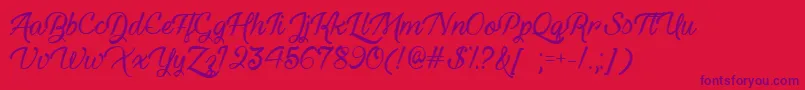 Haunted Eyes   Font – Purple Fonts on Red Background