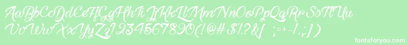 Haunted Eyes   Font – White Fonts on Green Background