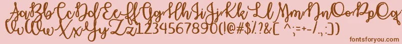 Haunted Moon   Font – Brown Fonts on Pink Background