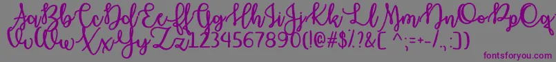 Haunted Moon   Font – Purple Fonts on Gray Background