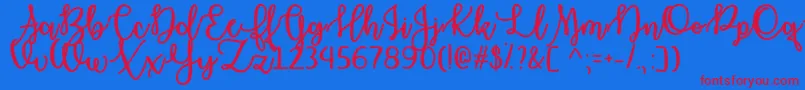 Haunted Moon   Font – Red Fonts on Blue Background