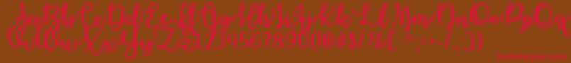 Haunted Moon   Font – Red Fonts on Brown Background