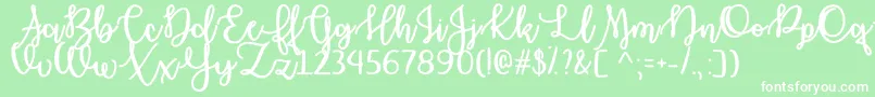 Haunted Moon   Font – White Fonts on Green Background