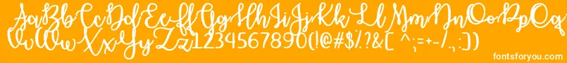 Haunted Moon   Font – White Fonts on Orange Background