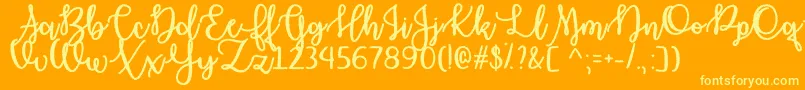 Haunted Moon   Font – Yellow Fonts on Orange Background