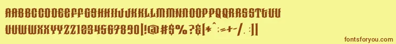 Haunted Woods Demo Font – Brown Fonts on Yellow Background