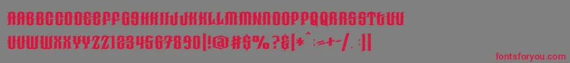 Haunted Woods Demo Font – Red Fonts on Gray Background