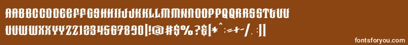 Haunted Woods Demo Font – White Fonts on Brown Background