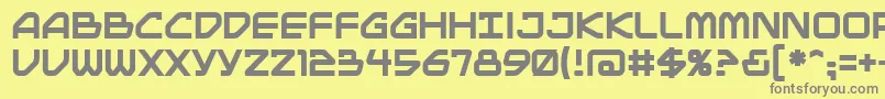 MainframeBb Font – Gray Fonts on Yellow Background