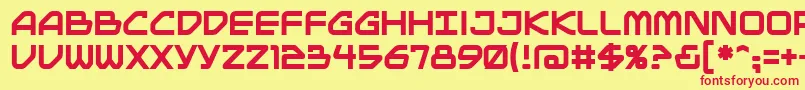 MainframeBb Font – Red Fonts on Yellow Background