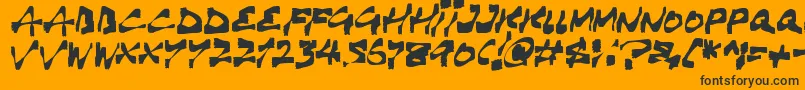 Haunting Font – Black Fonts on Orange Background