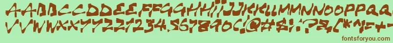 Haunting Font – Brown Fonts on Green Background