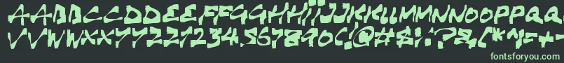 Haunting-fontti – vihreät fontit mustalla taustalla
