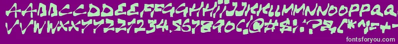 Haunting Font – Green Fonts on Purple Background