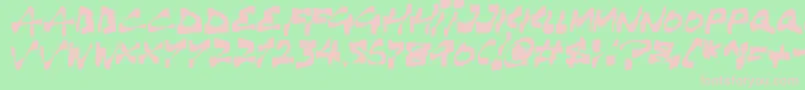 Haunting Font – Pink Fonts on Green Background