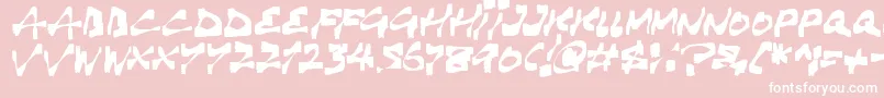 Haunting Font – White Fonts on Pink Background